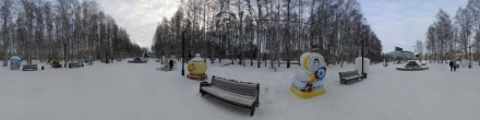 Аллея снеговиков 2019-20. Ханты-Мансийск. Фотография.