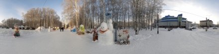 Аллея снеговиков 2019-20. Фотография.
