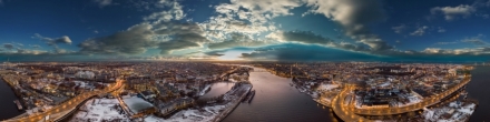2020 Зимний рассвет у Моста Бетанкура h=220m. Санкт-Петербург. Фотография.