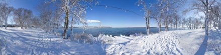 Зима на Новотроицком водохранилище. Солнечнодольск. Фотография.