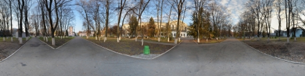 НАУ &quot;ХАИ&quot;. Аллея возле Моторного корпуса. Харьков. Фотография.