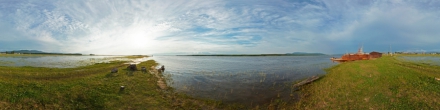Вид на устье реки Баргузин. Усть-Баргузин. Фотография.