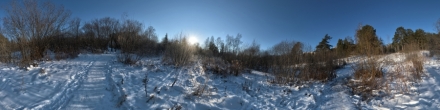 Замерзший ручей в Солнечной роще. Томск. Фотография.