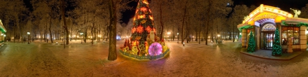 Новогодняя ёлка в парке Блонье. Фотография.