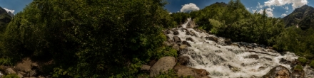 Чучхурский водопад. Домбай. Фотография.