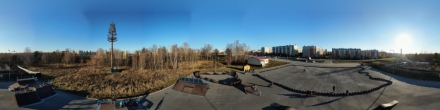 Скейт площадка Лесная поляна. Кемерово. Фотография.