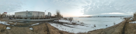 Набережная реки Северная Двина, Архангельск. Фотография.