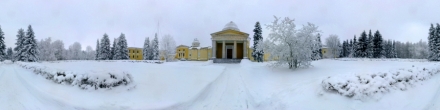 Пулковская обсерватория зимой. Пулково. Фотография.