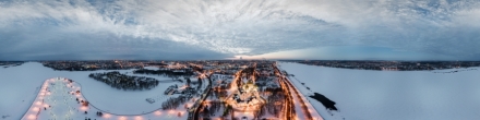 Успенский собор. Вечер и снег.. Ярославль. Фотография.