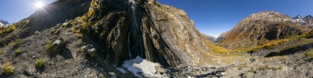 Малый Суфруджинский водопад (1416). Домбай. Фотография.
