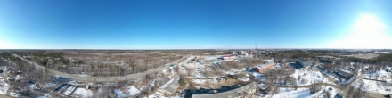 Сургутский ГПЗ зимой, снос, 2021г. Сургутский район. Фотография.