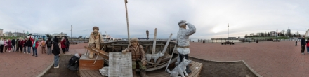 *** 2026-05-04 Жанровая скульптура «Экспедиция Георгия Седова», Т/Х "Коммунар". Красная пристань.. Архангельск. Фотография.
