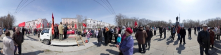 1 мая 2015 г. Площадь Ленина.. Комсомольск-на-Амуре. Фотография.