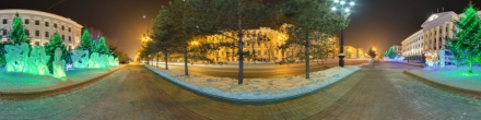 Городская администрация (ночь). Хабаровск. Фотография.