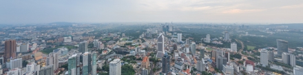 Вид с телебашни Менара Куала-Лумпур. Куала-Лумпур. Фотография.