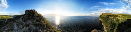 Закат на Жигулевском море. Фотография.