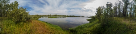 Озеро в острове. Усть-Заостровка. Фотография.