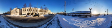 ****  2013-02-02  Вид на морской музей и офис Кенозерского национального парка. , Набережная Северной Двины.. Архангельск. Фотография.