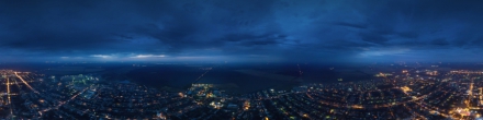 Город Изобильный (ночью и с высоты). Фотография.